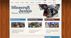 Desktop Screenshot of minecraftjunkie.com