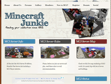 Tablet Screenshot of minecraftjunkie.com